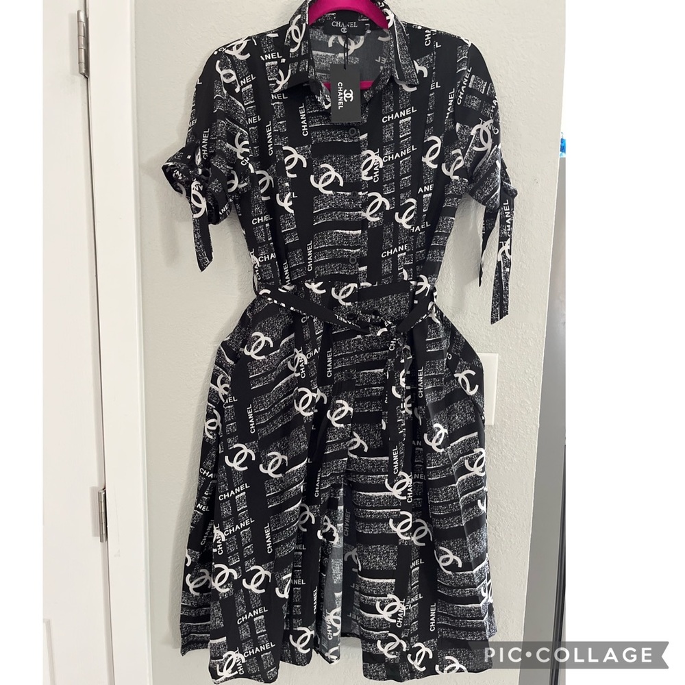 Copy Not Authentic Chanel button up Dress